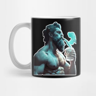 Raise a Toast to the Gods: Zeus Chugging T-Shirt Mug